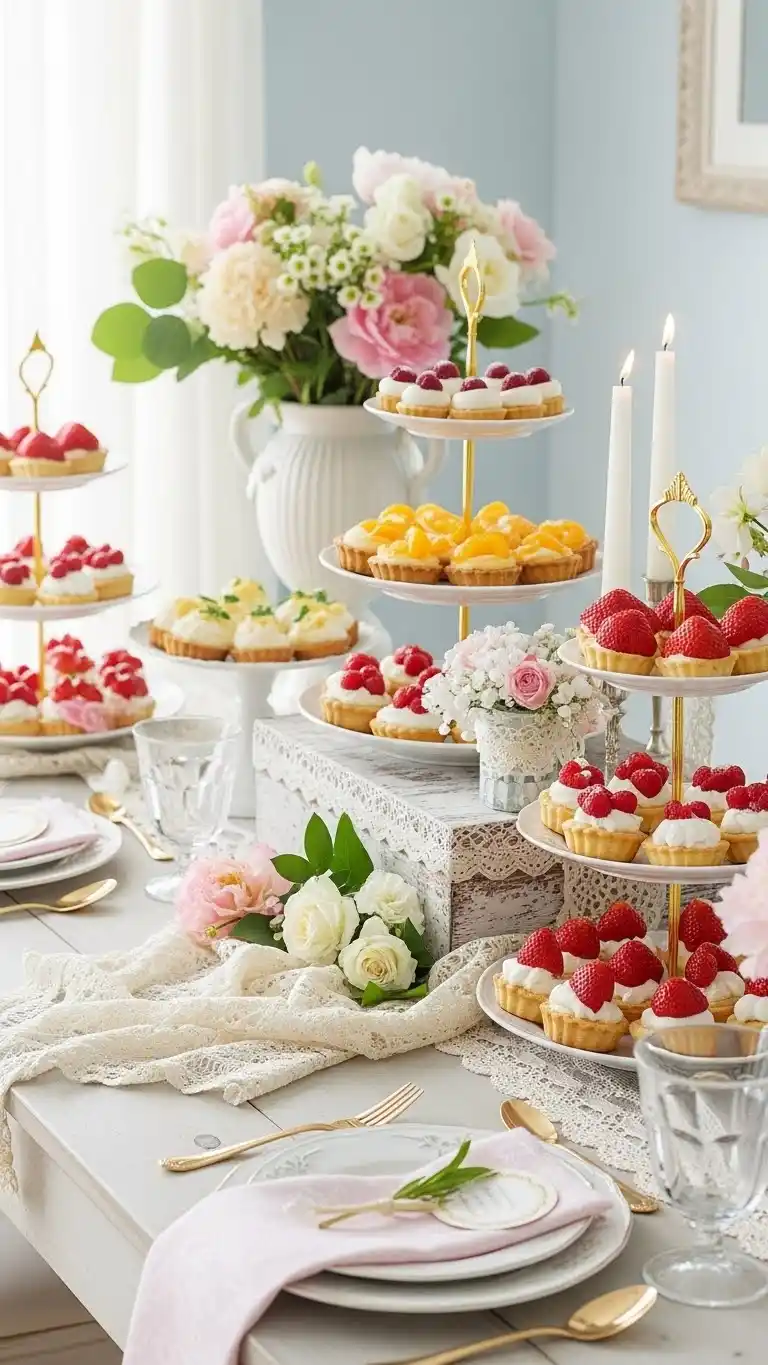 Bridgerton Party Theme Ideas for a Regal Celebration 21 17. Pastel Dessert Parlour