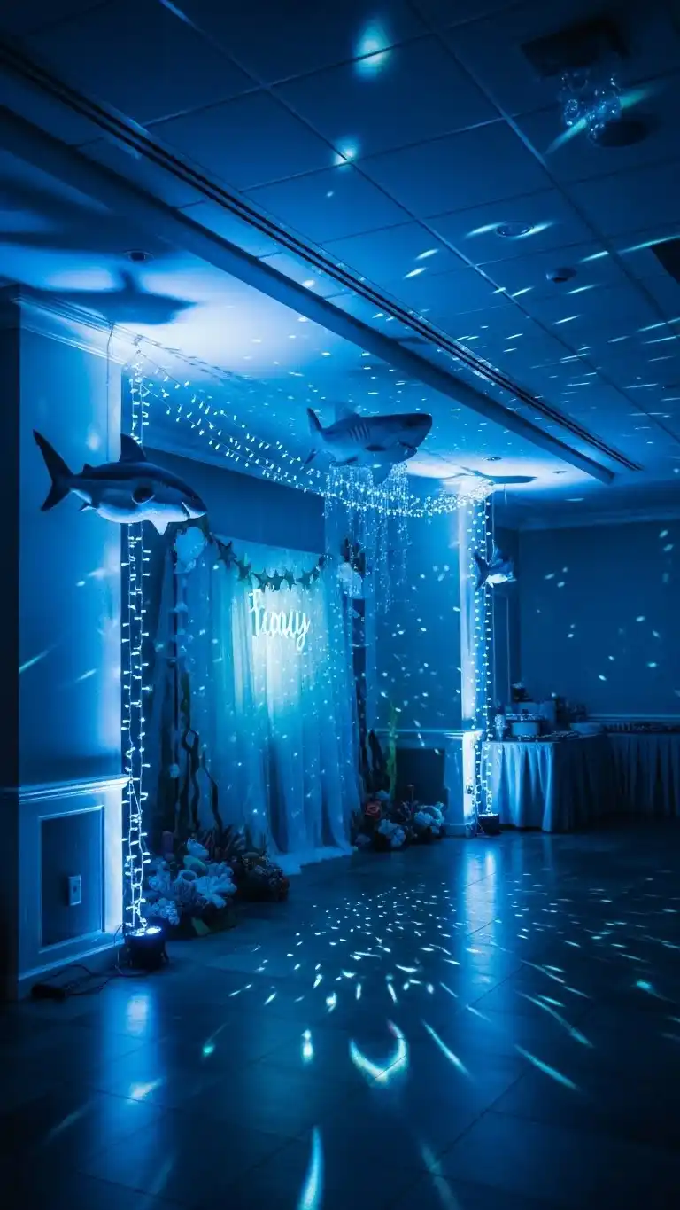 Jaws Party Ideas for a Thrilling Celebration 21 17. Underwater-Themed Lighting