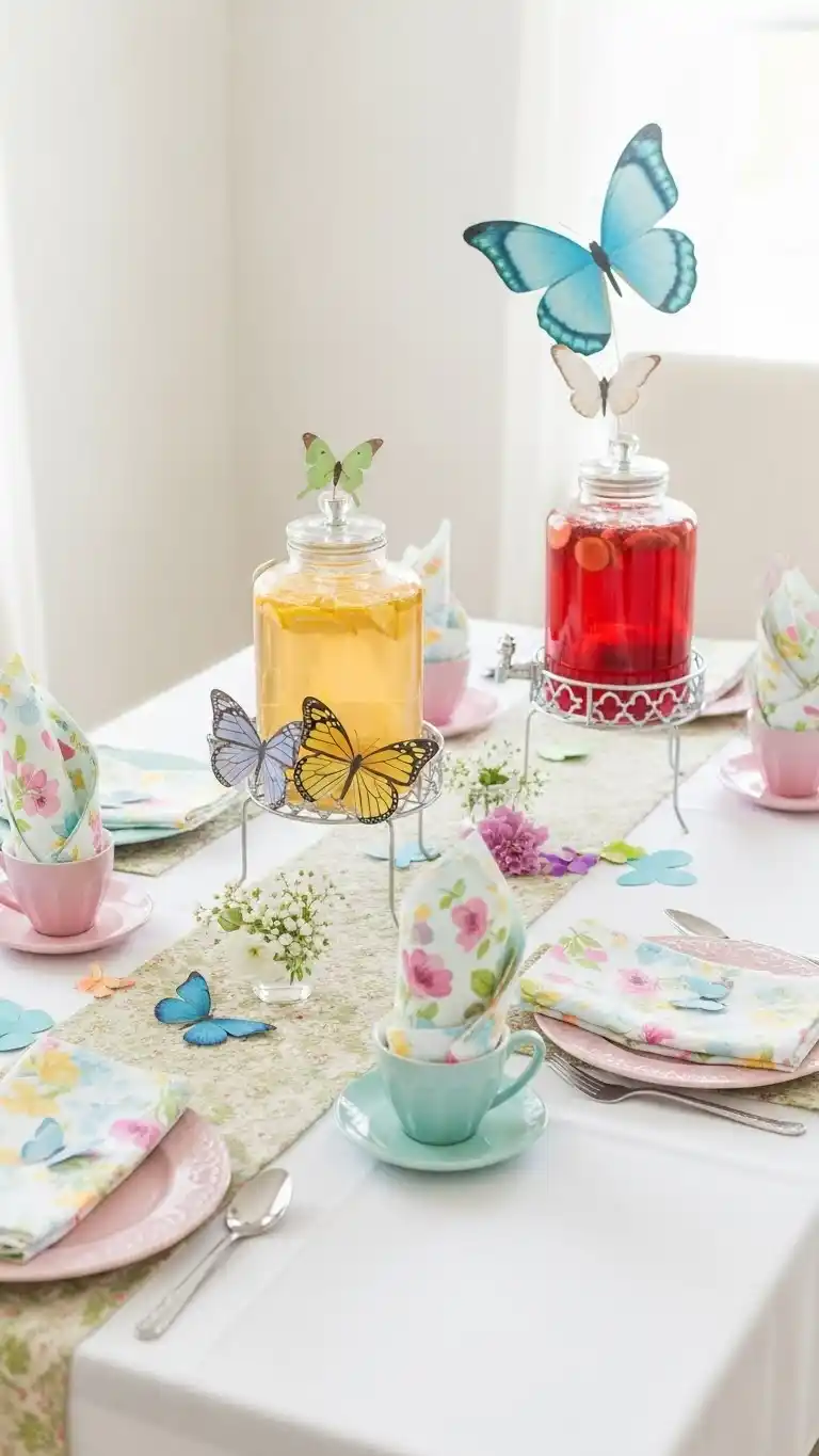 Butterfly Baby Shower Ideas: 21 Sweet & Stylish Looks 23 19. Butterfly Tea Table Setup