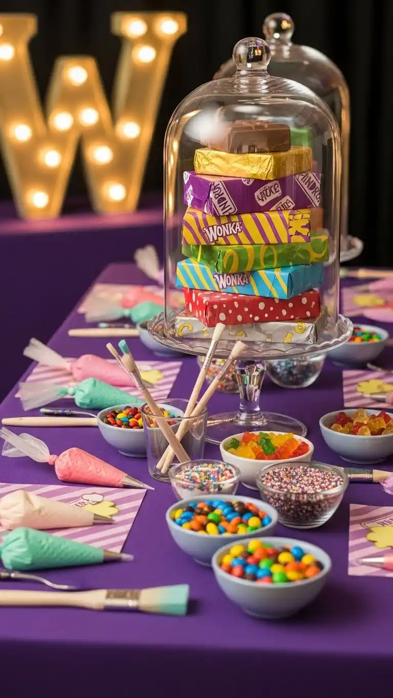 Fun & Colorful Willy Wonka Birthday Party Ideas 23 19. Chocolate Decorating Workshop