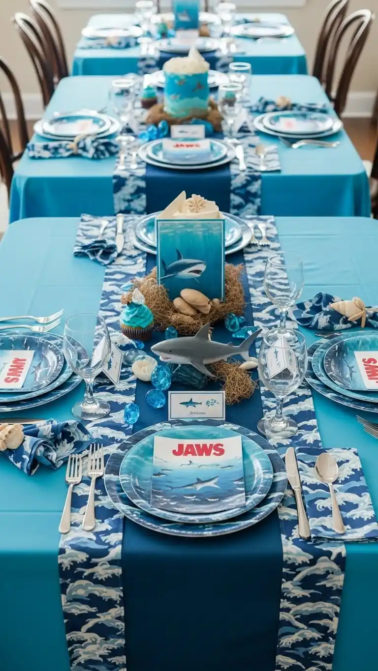 Jaws Party Ideas for a Thrilling Celebration 6 2. Jaws-Inspired Table Settings