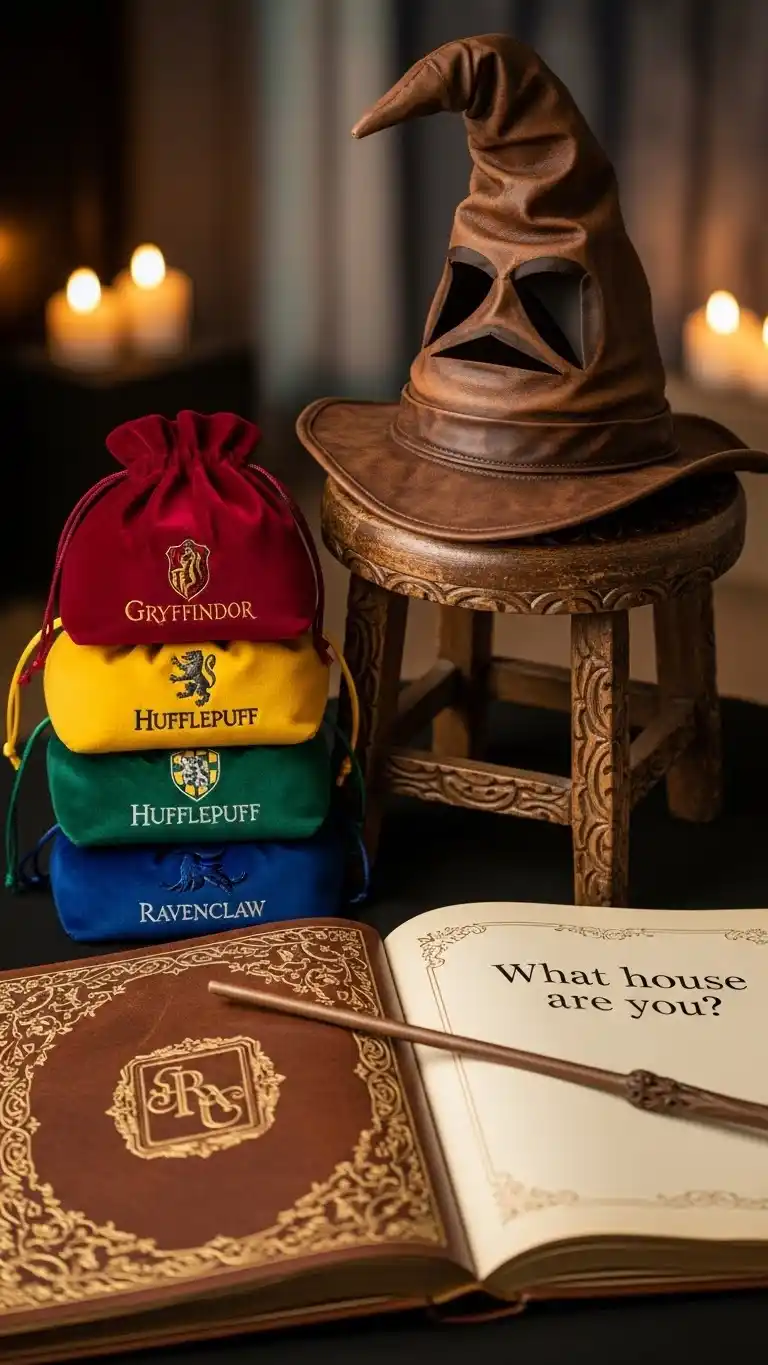 17 Harry Potter Birthday Party Ideas for Adults That Wow 6 2. Sort Guests with an Interactive House Sorting Experience