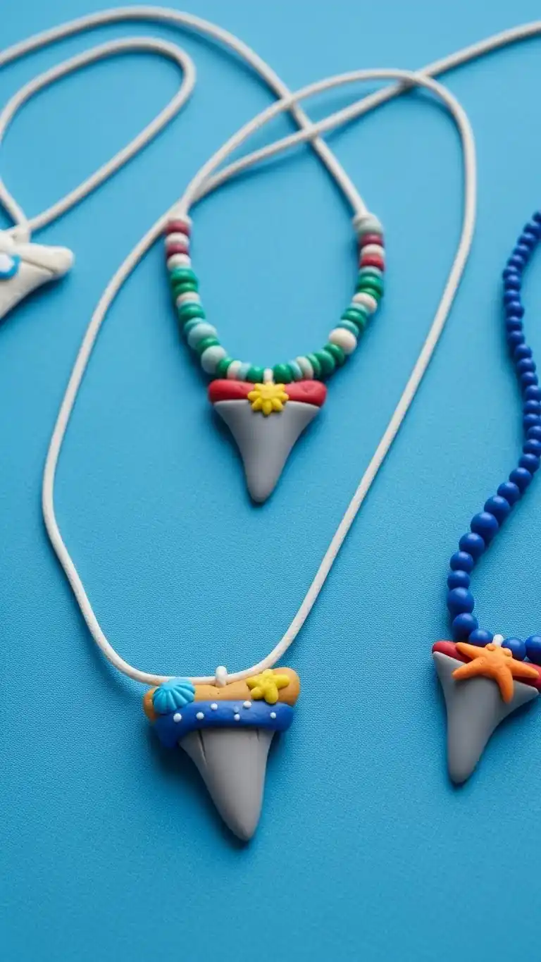 Jaws Party Ideas for a Thrilling Celebration 24 20. DIY Shark Teeth Necklaces