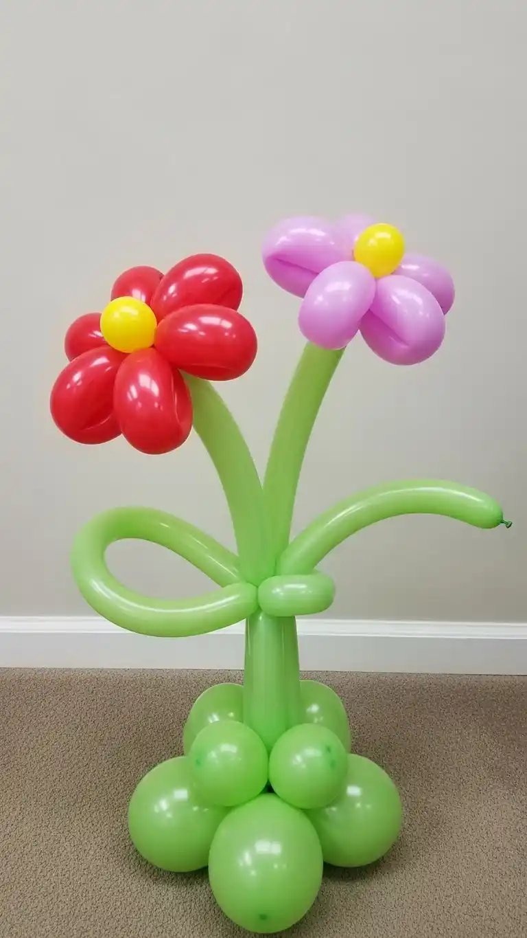 Simple Balloon Decorations for a Chic Celebration 24 20. Twisted Balloon Flowers
