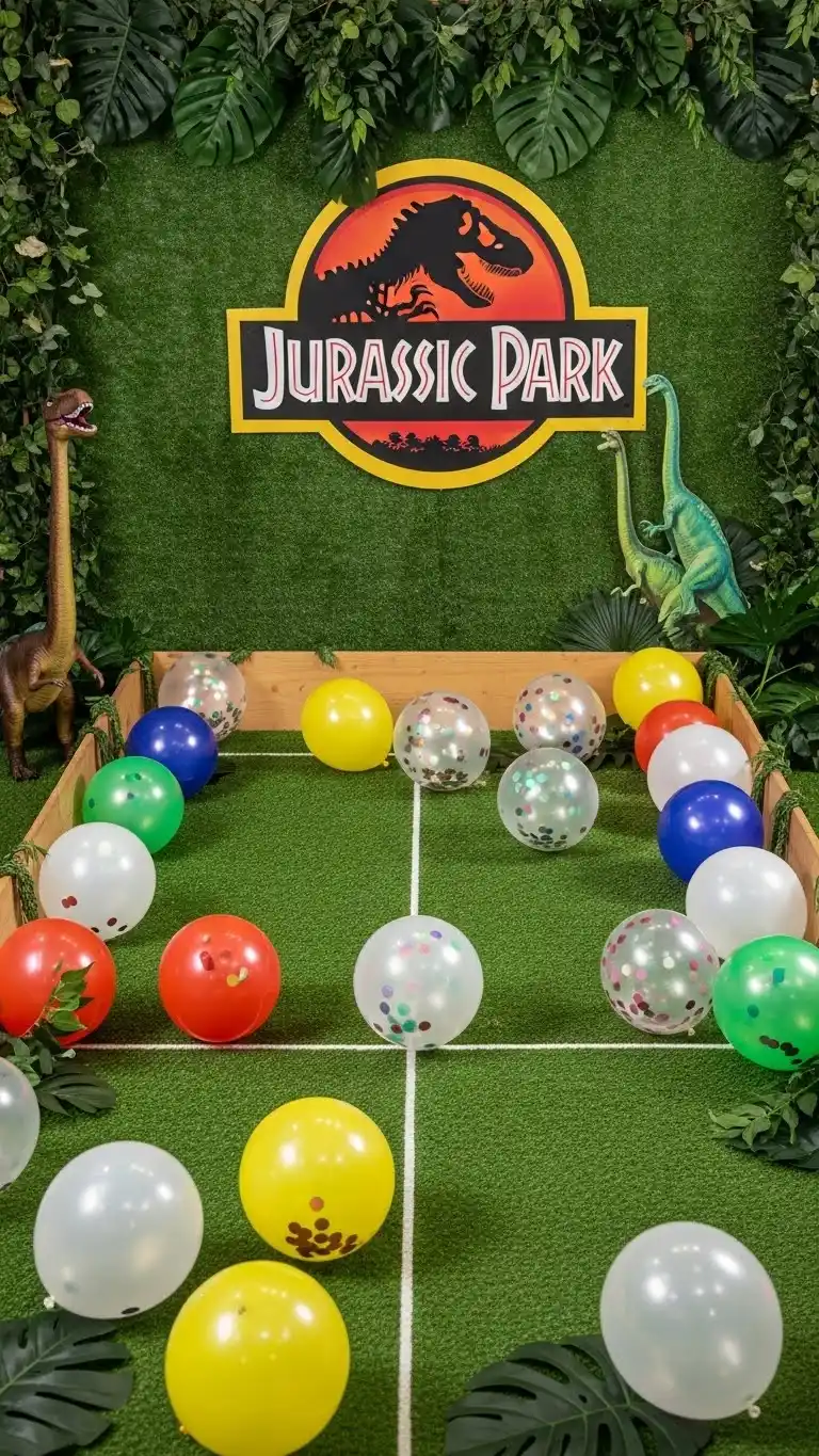 Jurassic Park Party: 21 Fun Ideas to Bring Dinosaurs to Life 25 21. Dinosaur Egg Balloon Game