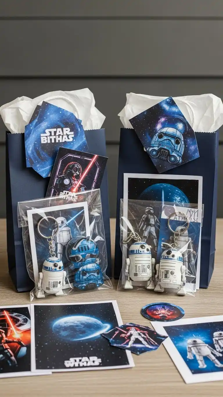 21 Star Wars Birthday Party Ideas for Adults That Wow 25 21. Galactic Gift Bags with Adult-Friendly Keepsakes