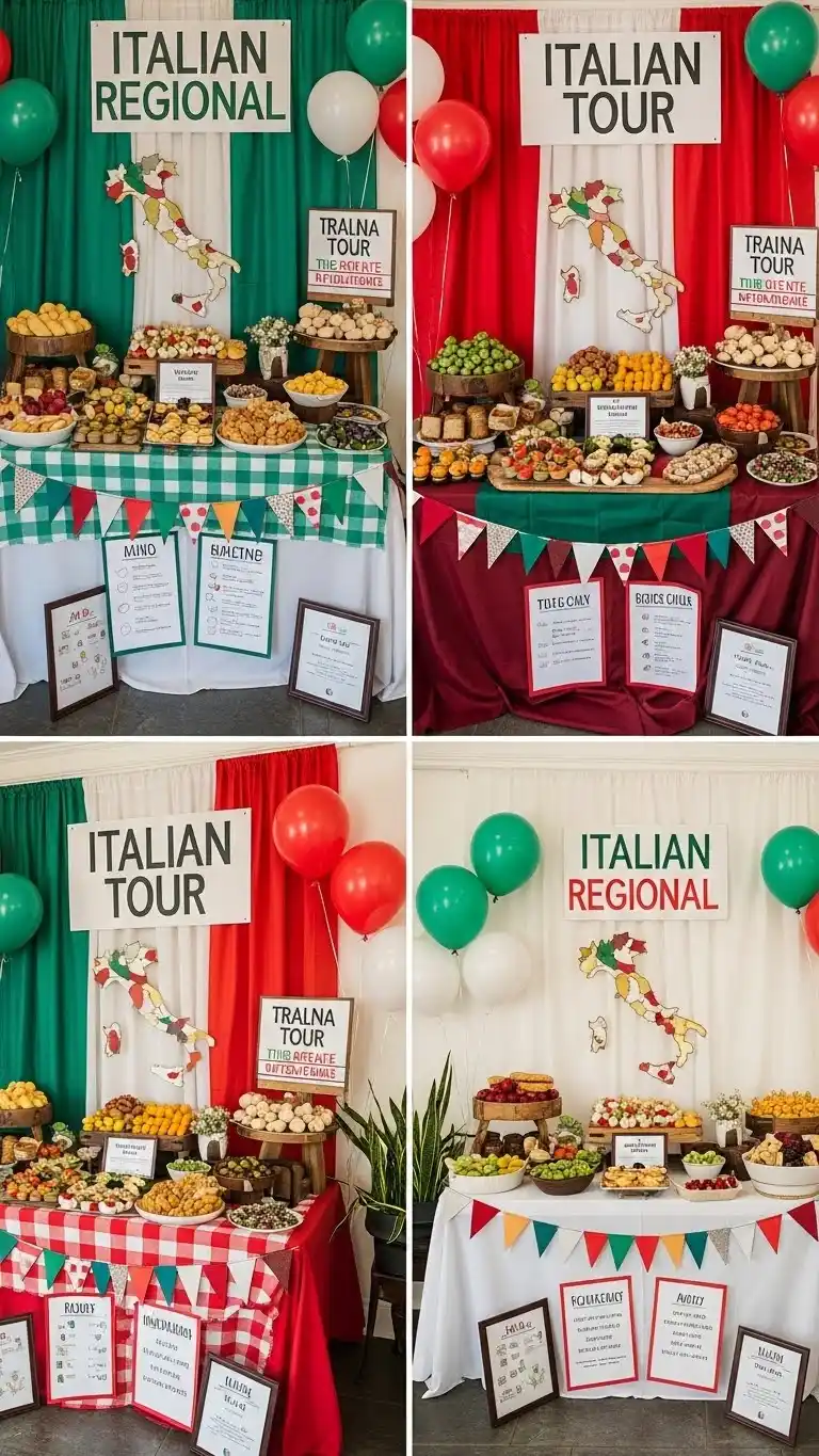 23 Italian Party Theme Decor Ideas That Wow Guests 27 23. Italian Regional Tour Theme