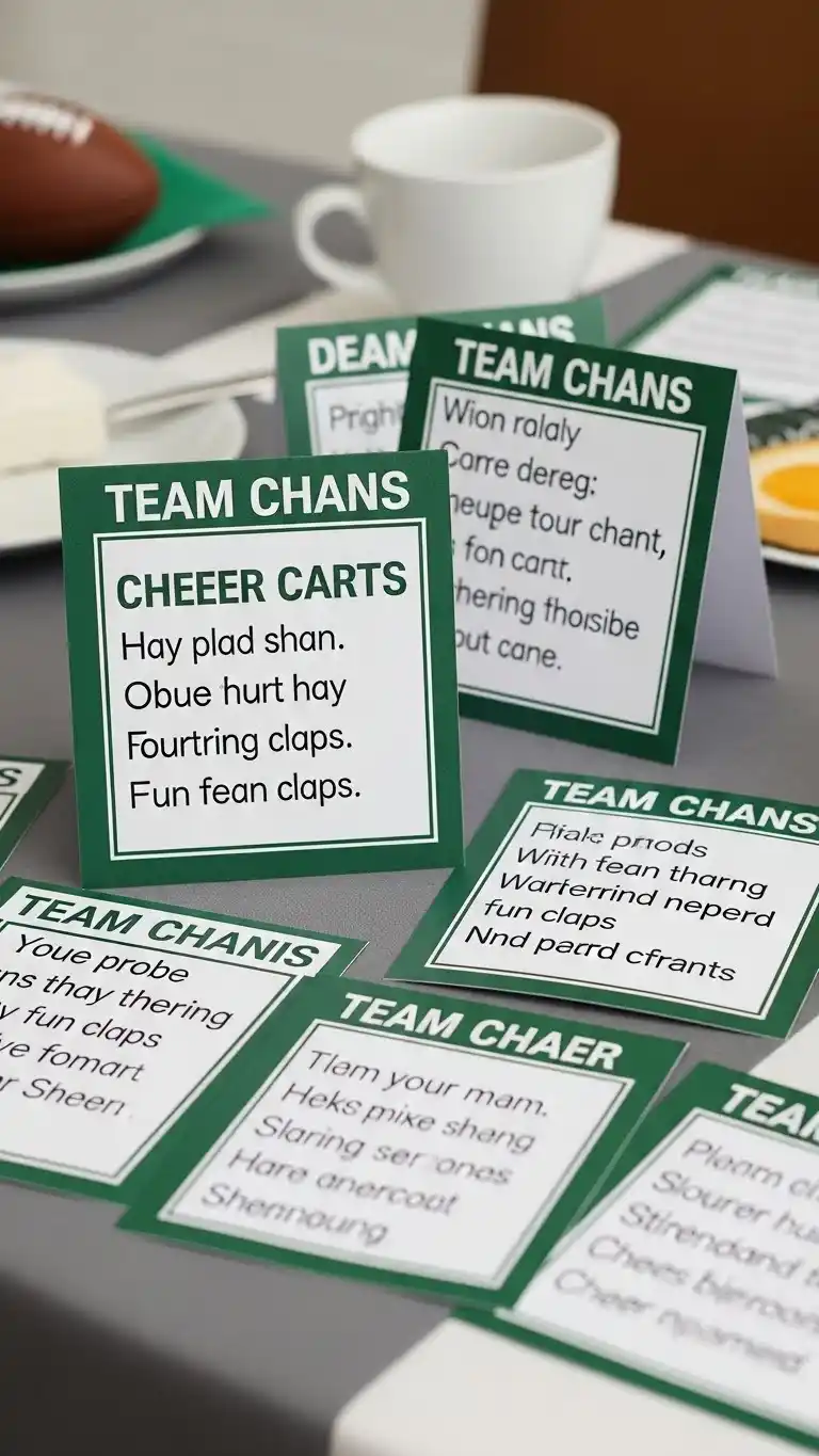 Score Big with These 23 Football Party Ideas 27 23. Team Chant or Cheer Starter Cards