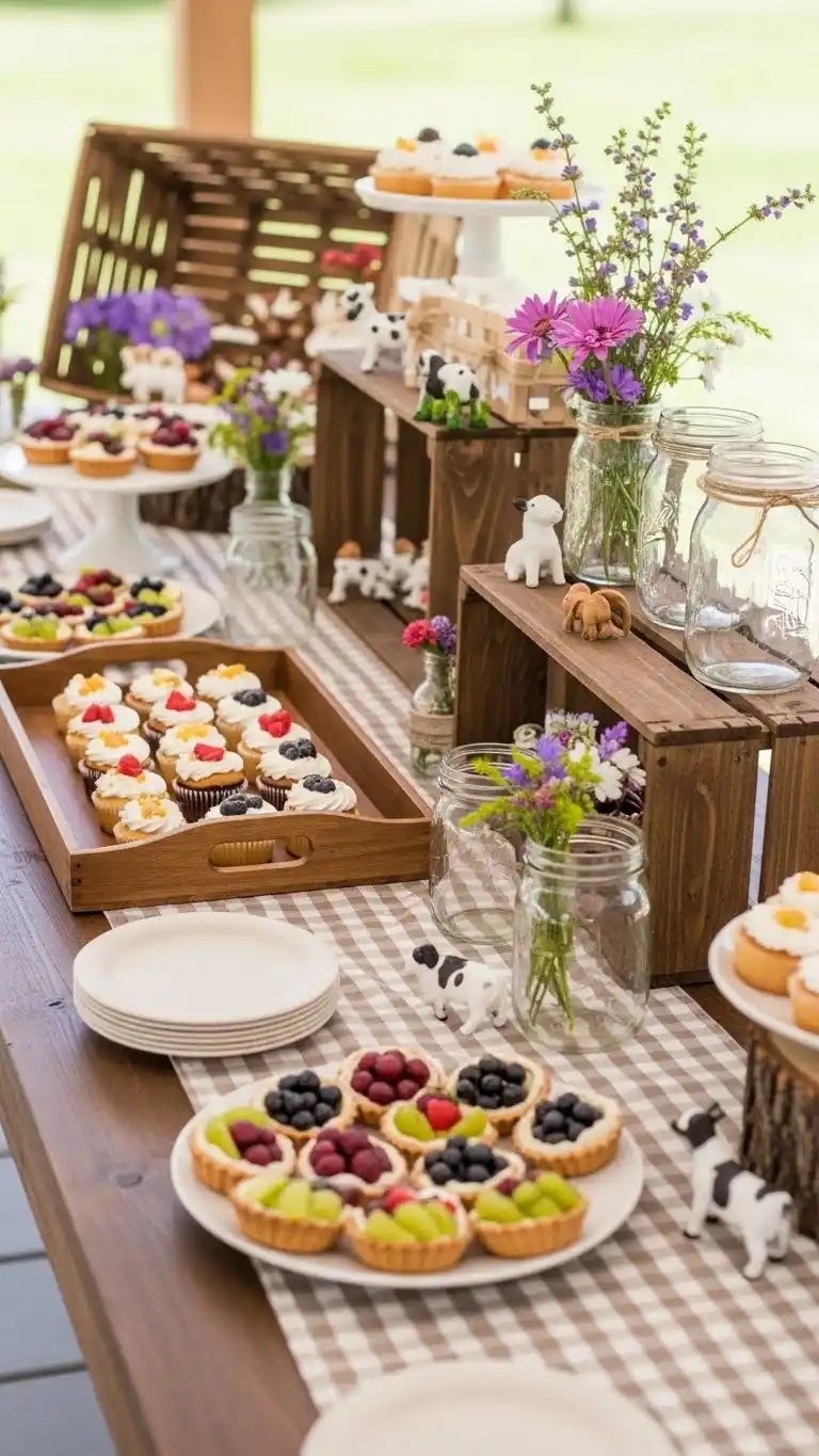 Birthday Table Ideas for a Memorable Celebration 29 25. Rustic Country Farm Table