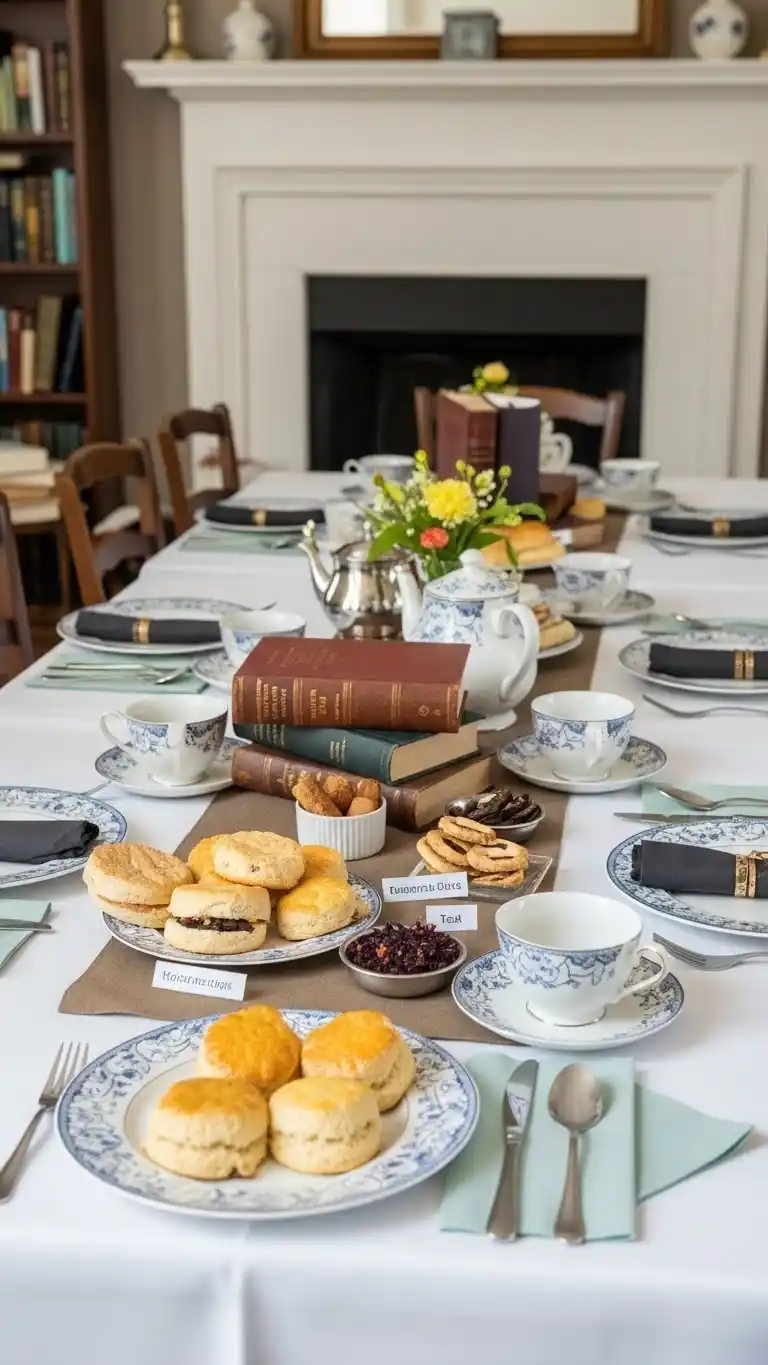 Elegant Tea Party Ideas for Adults on a Budget 7 3. Literary-Themed Tea Gathering