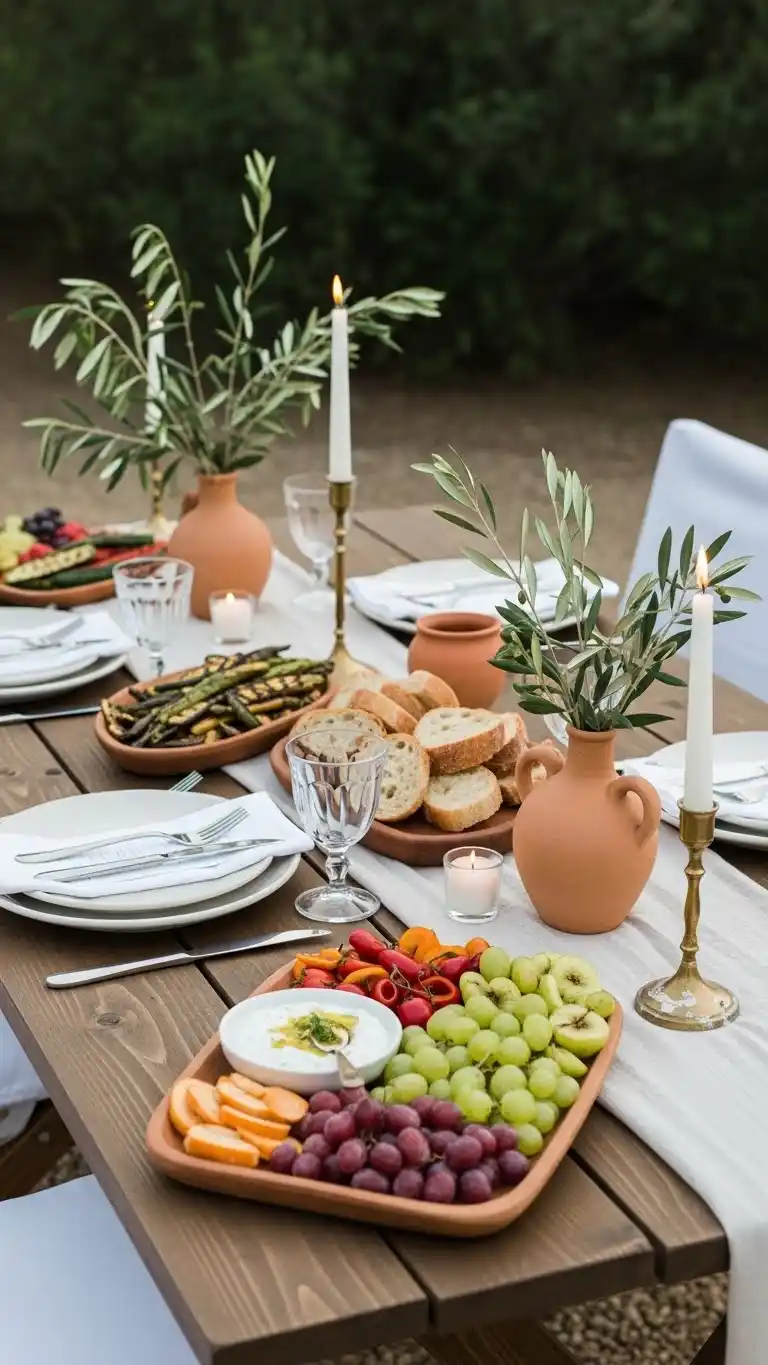 27 Creative Summer Birthday Party Ideas for Adults 7 3. Mediterranean-Inspired Outdoor Dinner