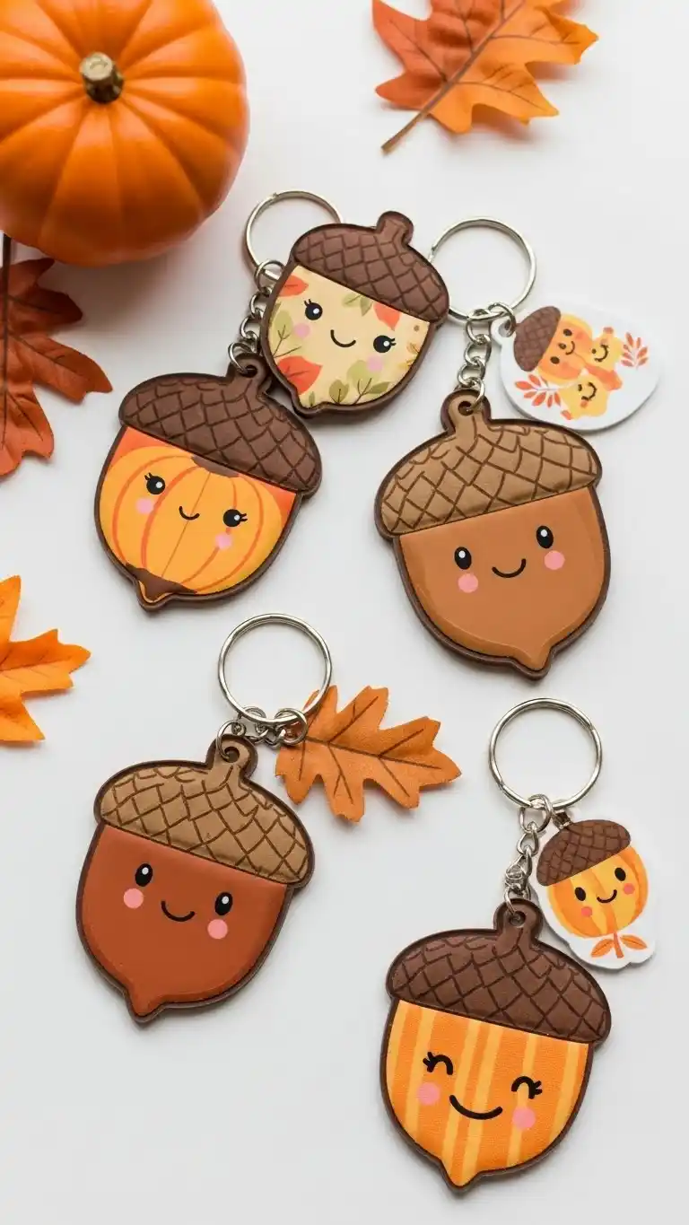Fall Party Favors for Kids They’ll Absolutely Love 8 4. Acorn-Themed Keychains