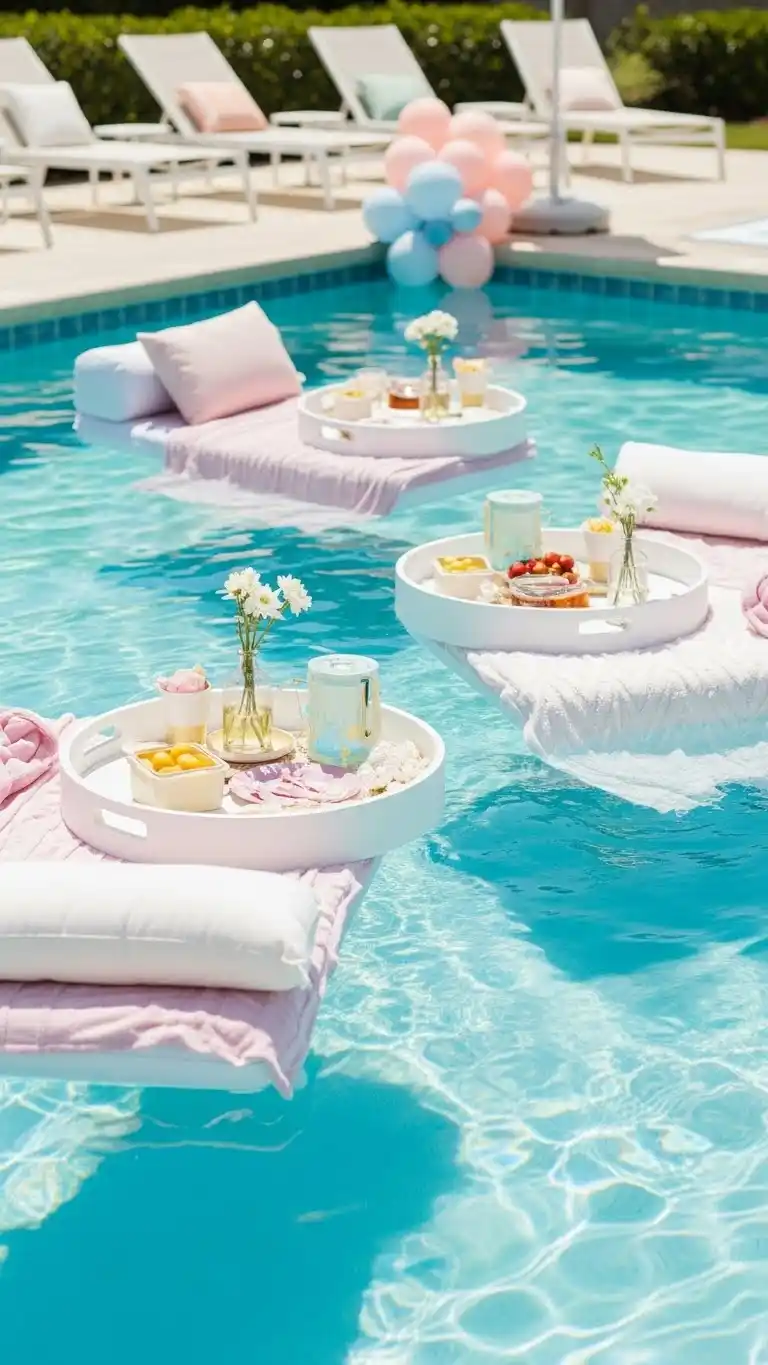 Summer Pool Party Ideas: 19 Fun Ways to Splash 8 4. Floating Picnic Pool Gathering