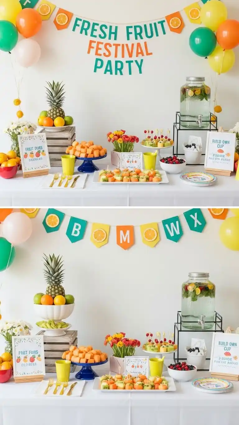 27 Creative Summer Birthday Party Ideas for Adults 8 4. Fresh Fruit Festival Party