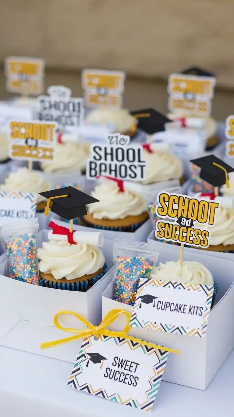 25 Graduation Party Favors for Guests Ideas That Wow Everyone 8 4. Graduation Cupcake Kits