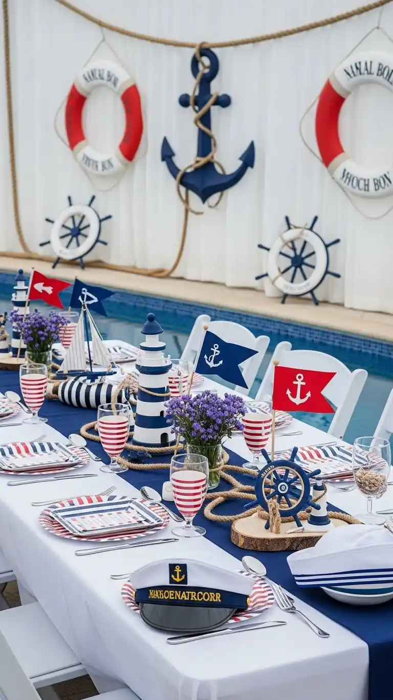 Seafood Boil Party Themes for Every Occasion 8 4. Nautical Anchors & Sailor Style