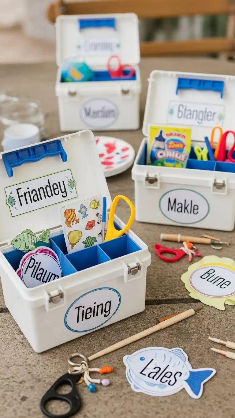 Fishing Birthday Party Ideas for Outdoor Fun 8 4. Personalized Tackle Box Party Favors