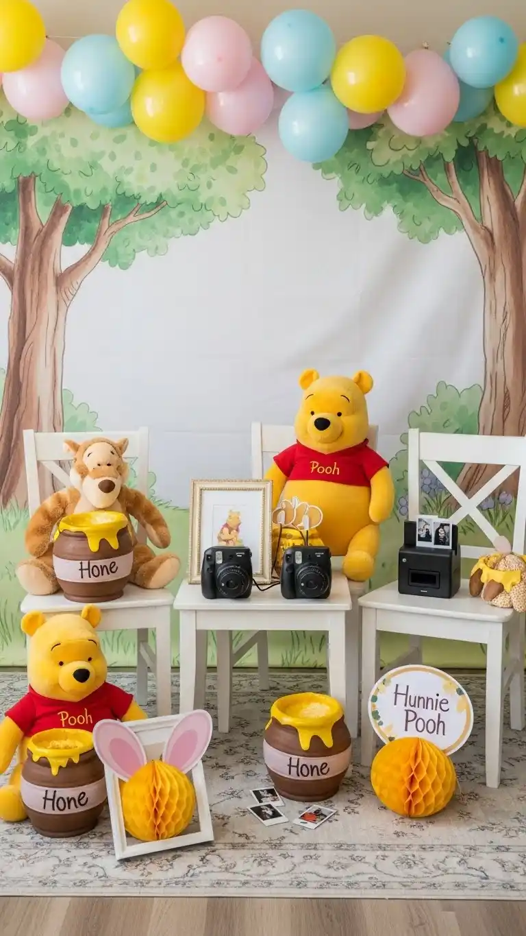 19 Winnie the Pooh Baby Shower Ideas for a Magical Day 9 5. DIY Pooh Photo Booth