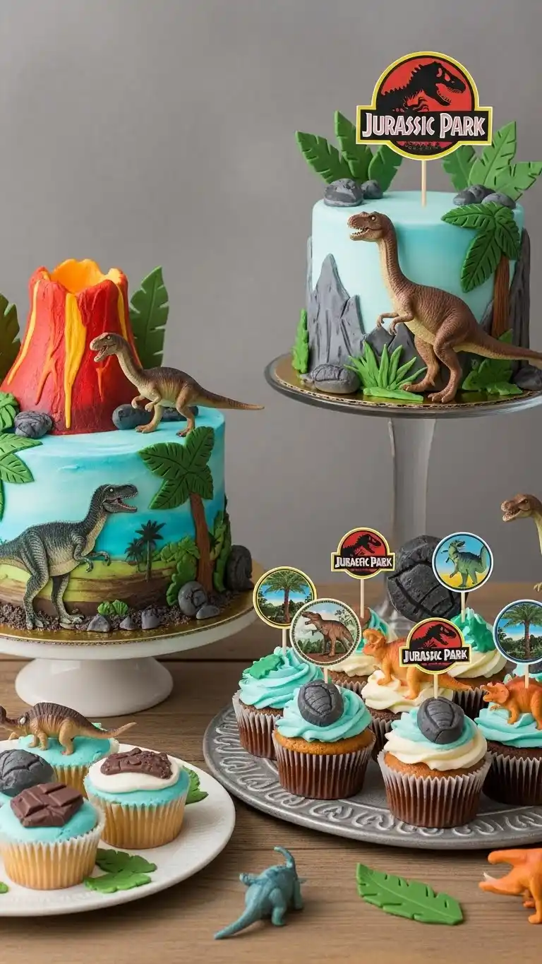 Jurassic Park Party: 21 Fun Ideas to Bring Dinosaurs to Life 9 5. Dinosaur Cake or Cupcakes