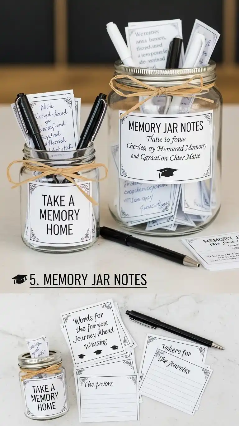 25 Graduation Party Favors for Guests Ideas That Wow Everyone 9 5. Memory Jar Notes