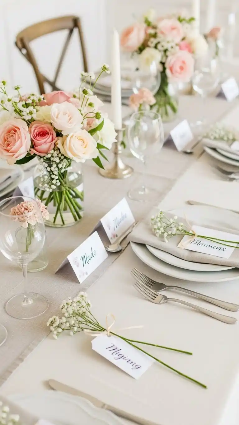Mothers Day Table Settings Ideas You’ll Love 9 5. Personalized Place Cards to Make Every Guest Feel Special