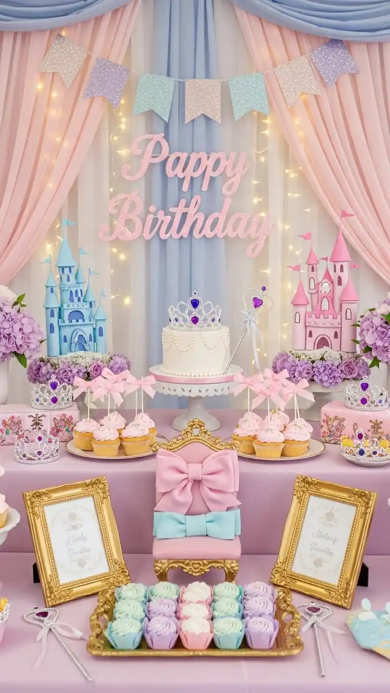 Birthday Table Ideas for a Memorable Celebration 9 5. Princess-Style Birthday Table