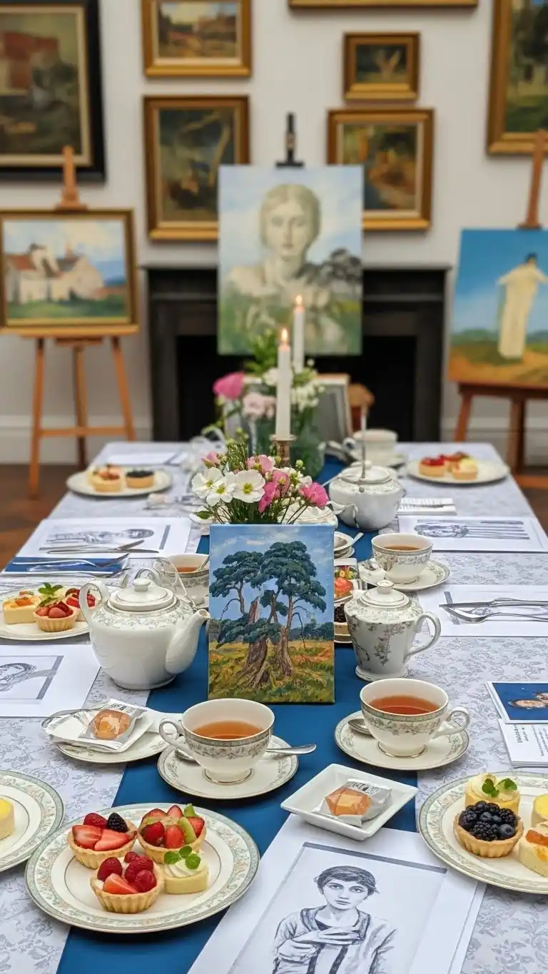 Elegant Tea Party Ideas for Adults on a Budget 9 5. Tea and Art Appreciation Afternoon