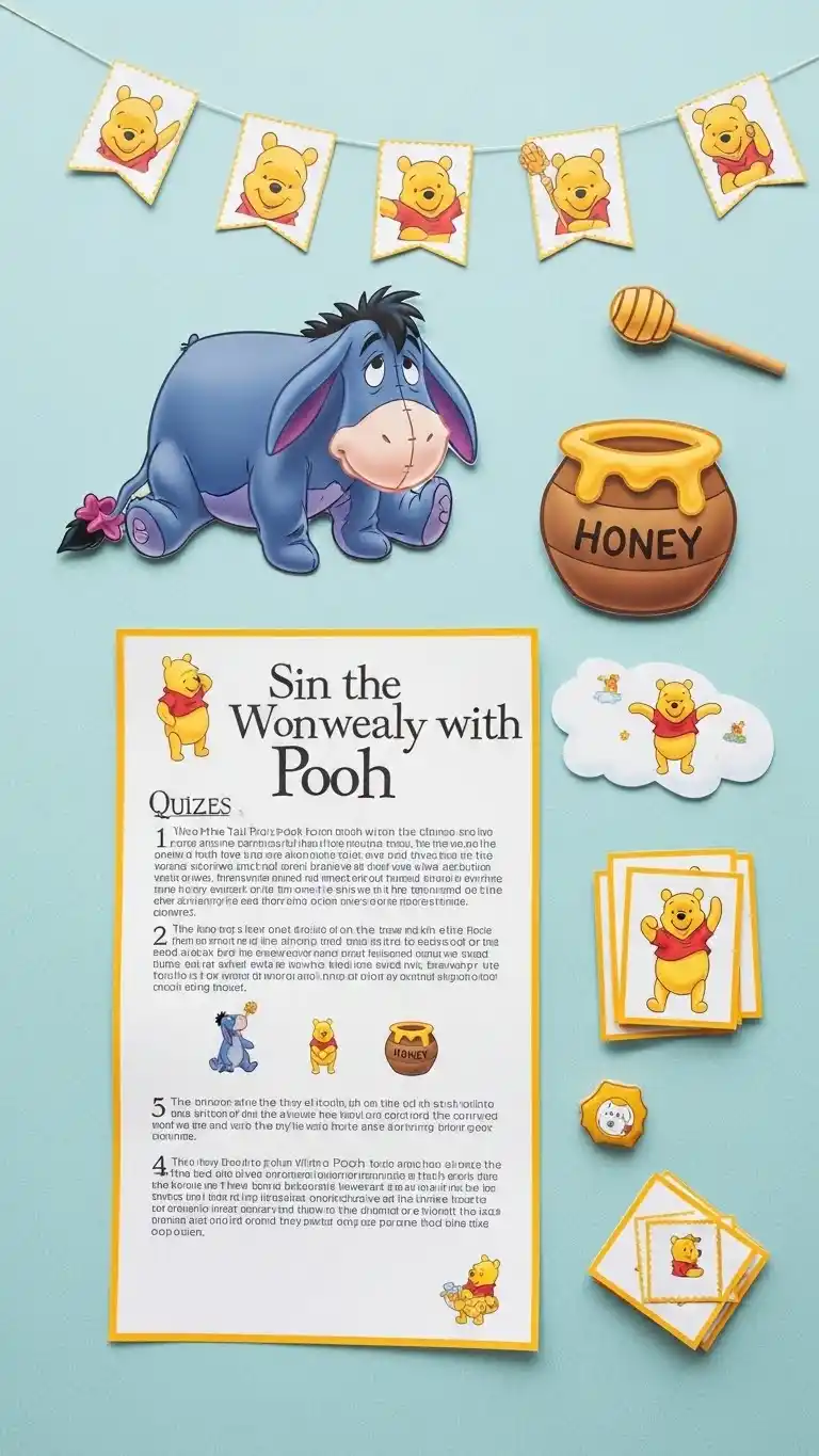 19 Winnie the Pooh Baby Shower Ideas for a Magical Day 10 6. Baby Shower Games with a Pooh Twist