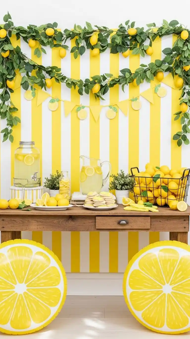 Lemon Themed Party Ideas for a Bright Celebration 10 6. Lemon-Themed Photo Booth