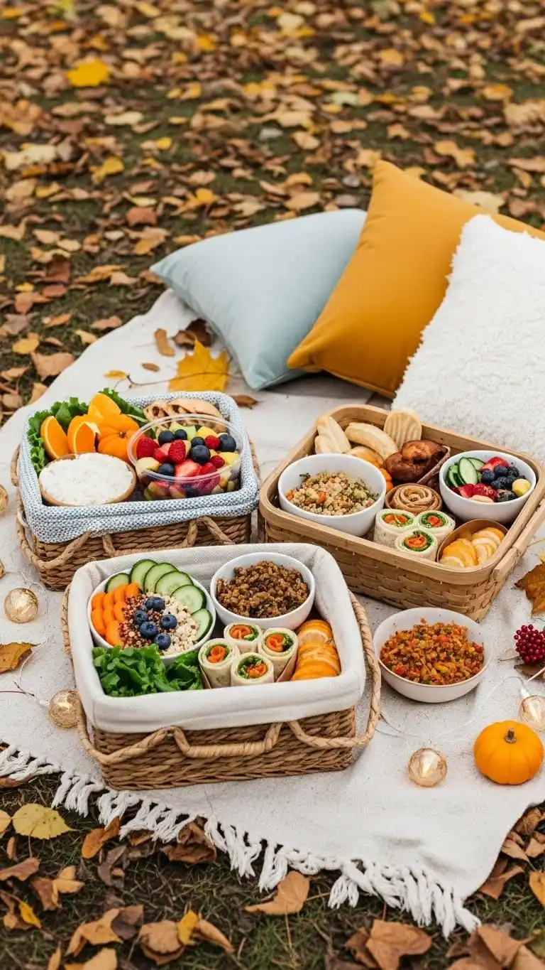 Fall Birthday Party Ideas for Adults That Wow 10 6. Seasonal Picnic Among the Autumn Leaves