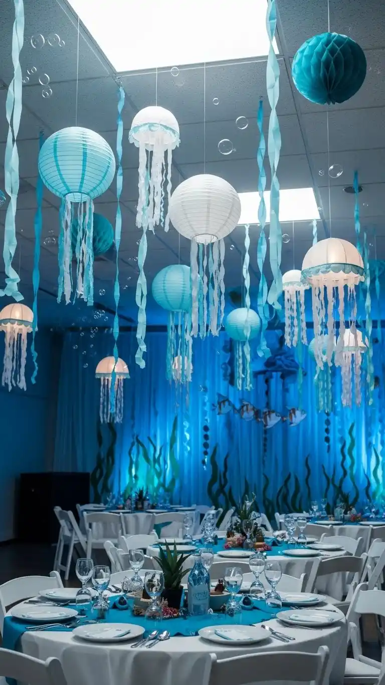 Jaws Party Ideas for a Thrilling Celebration 10 6. Underwater Hanging Decorations