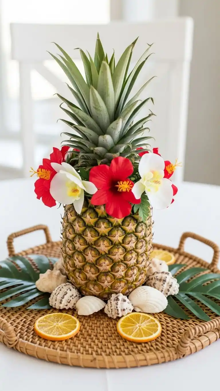 Planning a Luau? 21 DIY Luau Party Ideas That Feel Truly Tropical 11 7. Pineapple Centerpieces