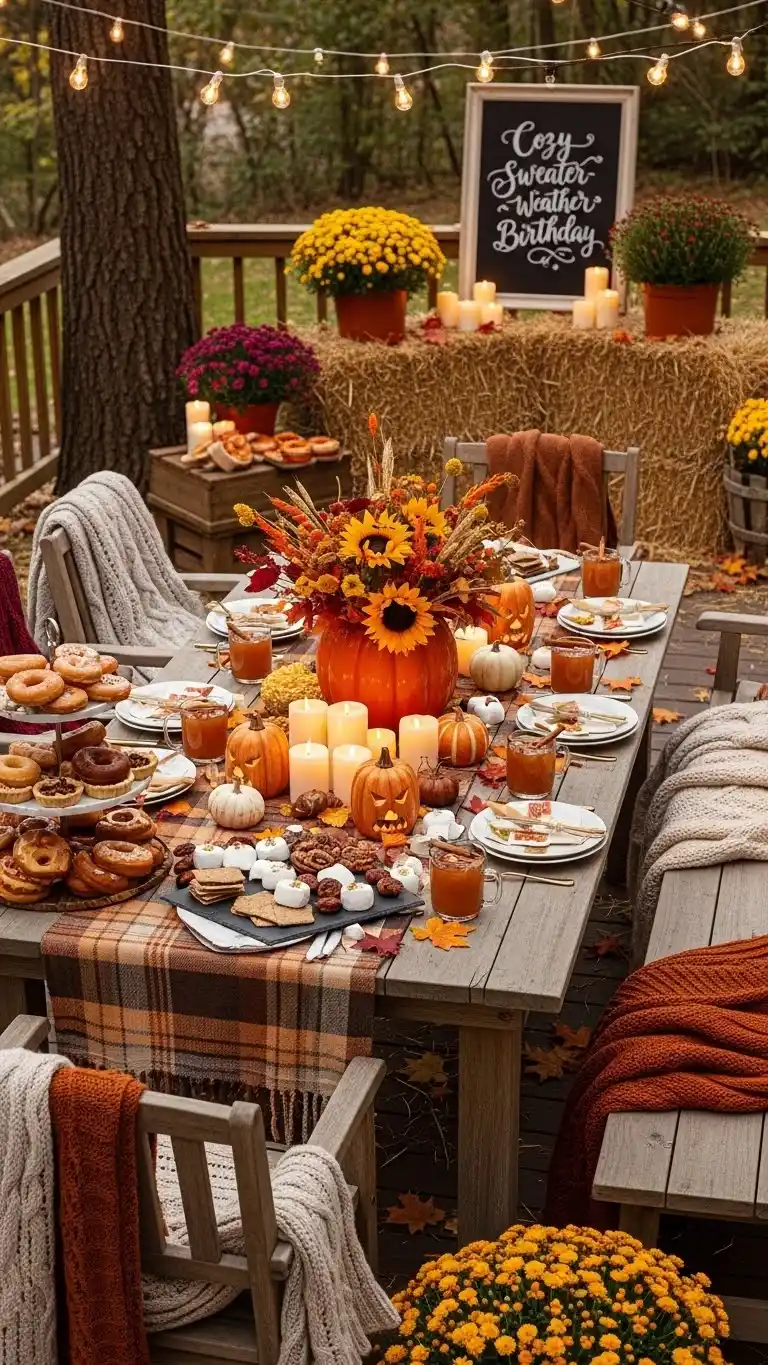 Fall Birthday Party Ideas for Adults That Wow 12 8. Cozy Sweater-Weather Party