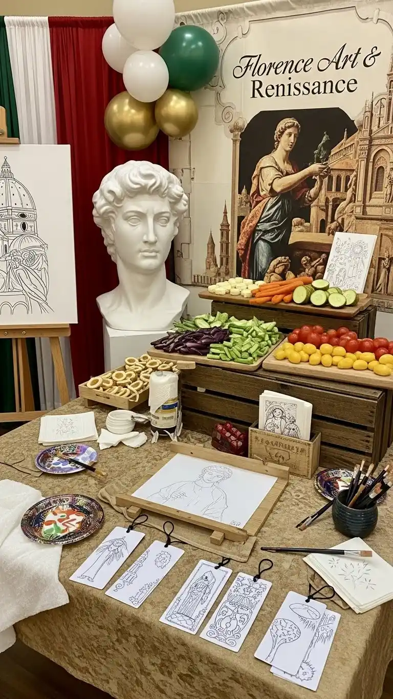 23 Italian Party Theme Decor Ideas That Wow Guests 12 8. Florence Art and Renaissance Party Theme