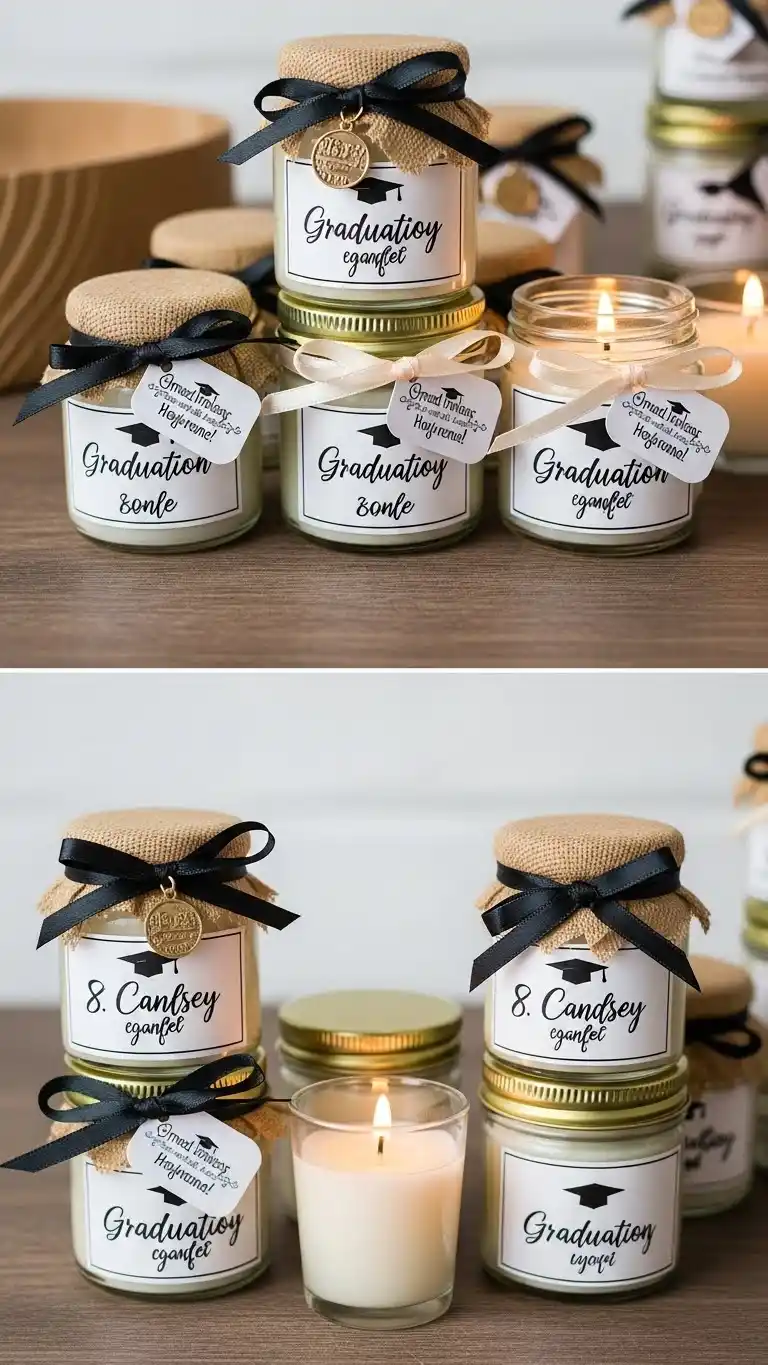 25 Graduation Party Favors for Guests Ideas That Wow Everyone 12 8. Graduation-Themed Candles