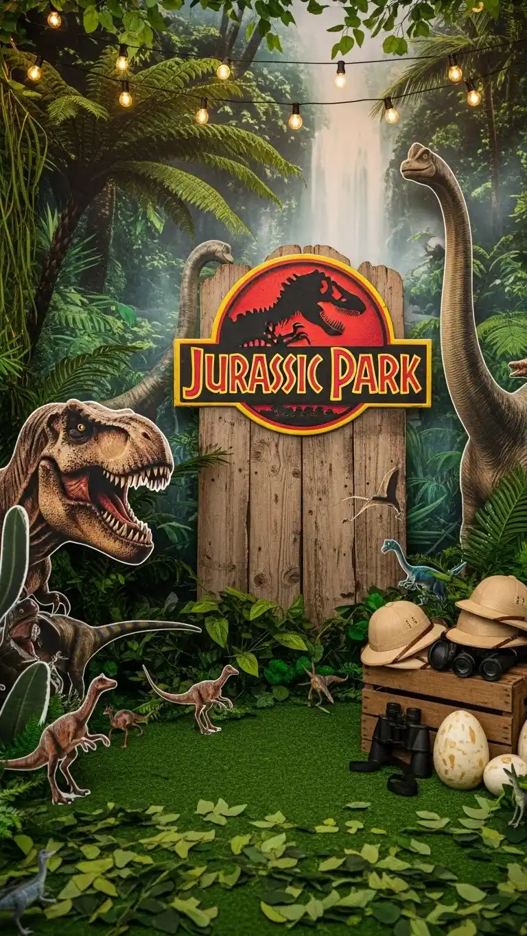 Jurassic Park Party: 21 Fun Ideas to Bring Dinosaurs to Life 12 8. Jurassic Park Photo Booth