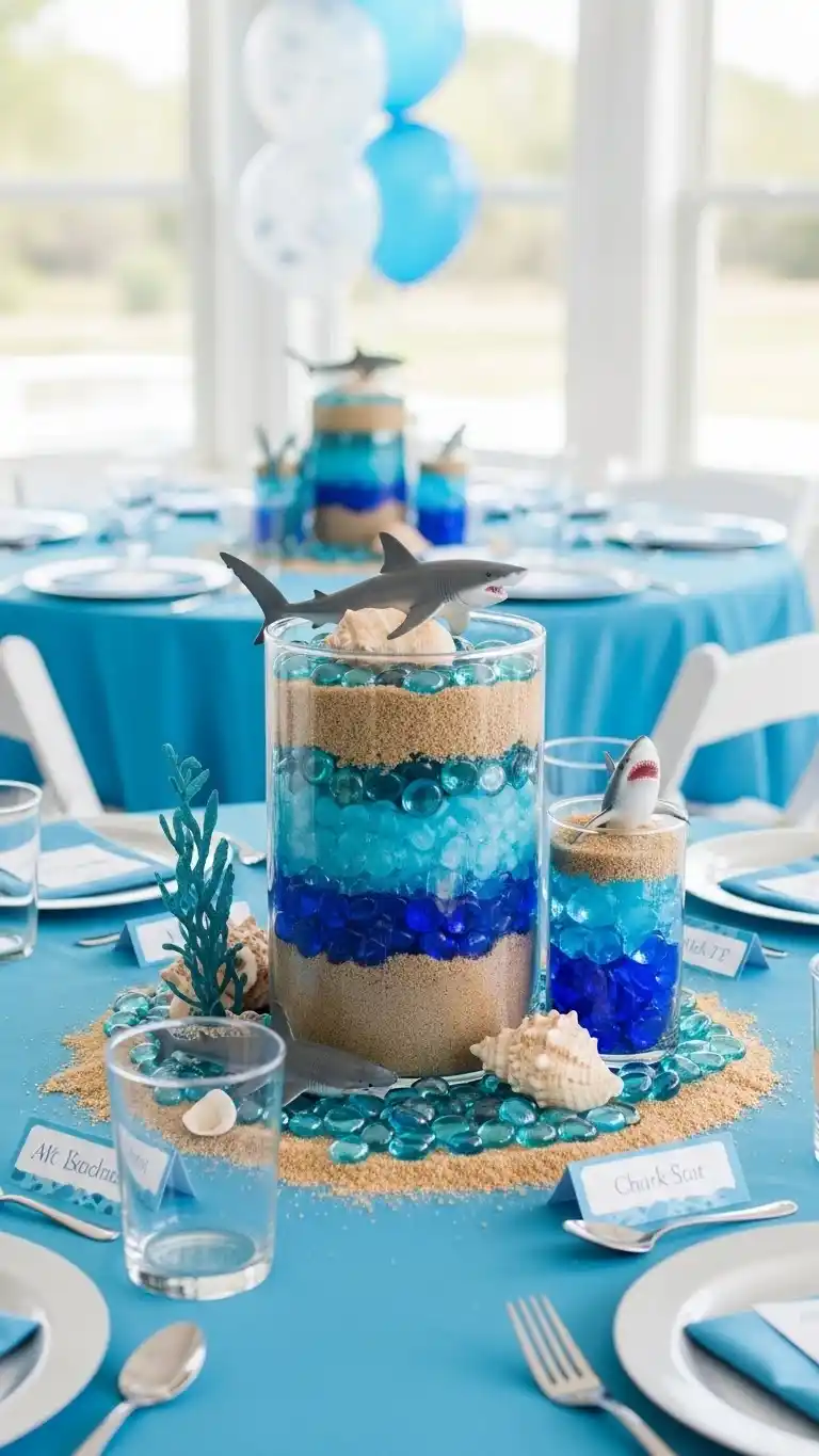 Jaws Party Ideas for a Thrilling Celebration 12 8. Ocean Table Centerpieces