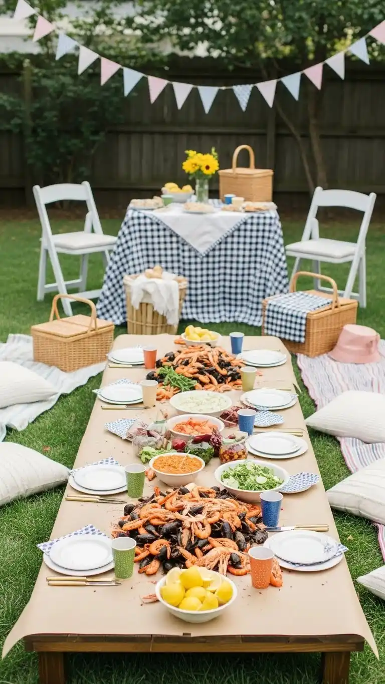 Seafood Boil Party Themes for Every Occasion 13 9. Backyard Summer Seafood Boil Picnic