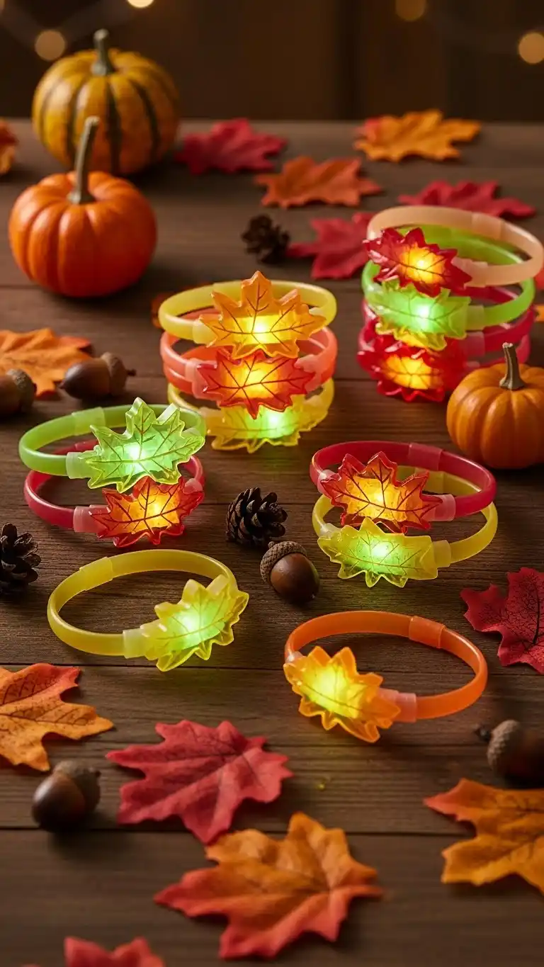 Fall Party Favors for Kids They’ll Absolutely Love 13 9. Glow-in-the-Dark Leaf Bracelets