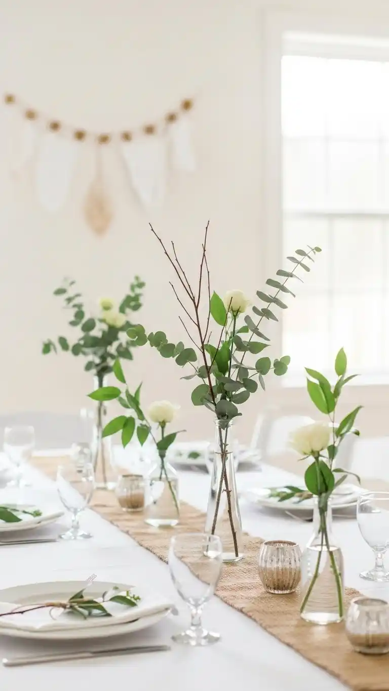 23 Simple Baby Shower Ideas for a Memorable Day 13 9. Nature-Inspired Table Centerpieces