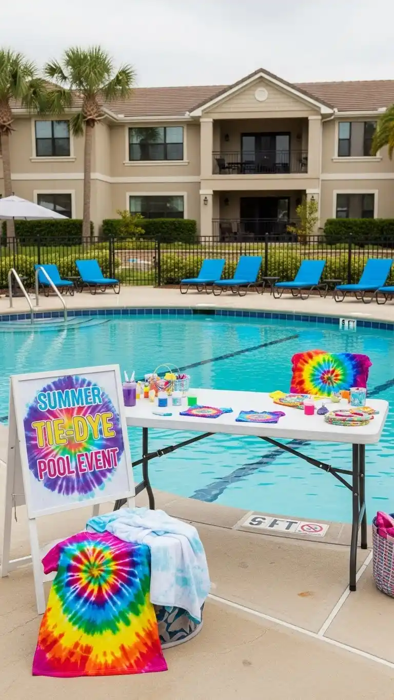 Summer Pool Party Ideas: 19 Fun Ways to Splash 13 9. Summer Tie-Dye Pool Event