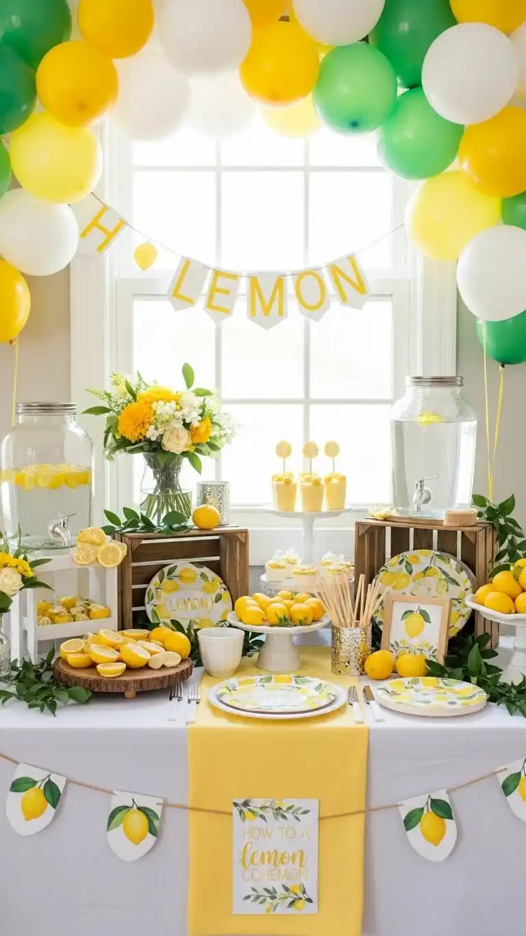 Lemon Themed Party Ideas for a Bright Celebration 4 How to Create a Cohesive Lemon Party Setup