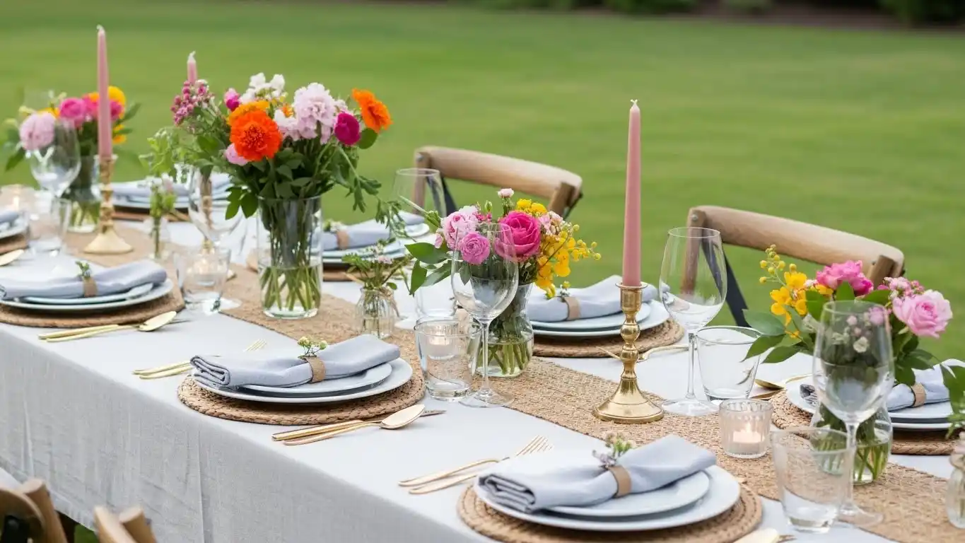 Summer Dinner Party Table Settings