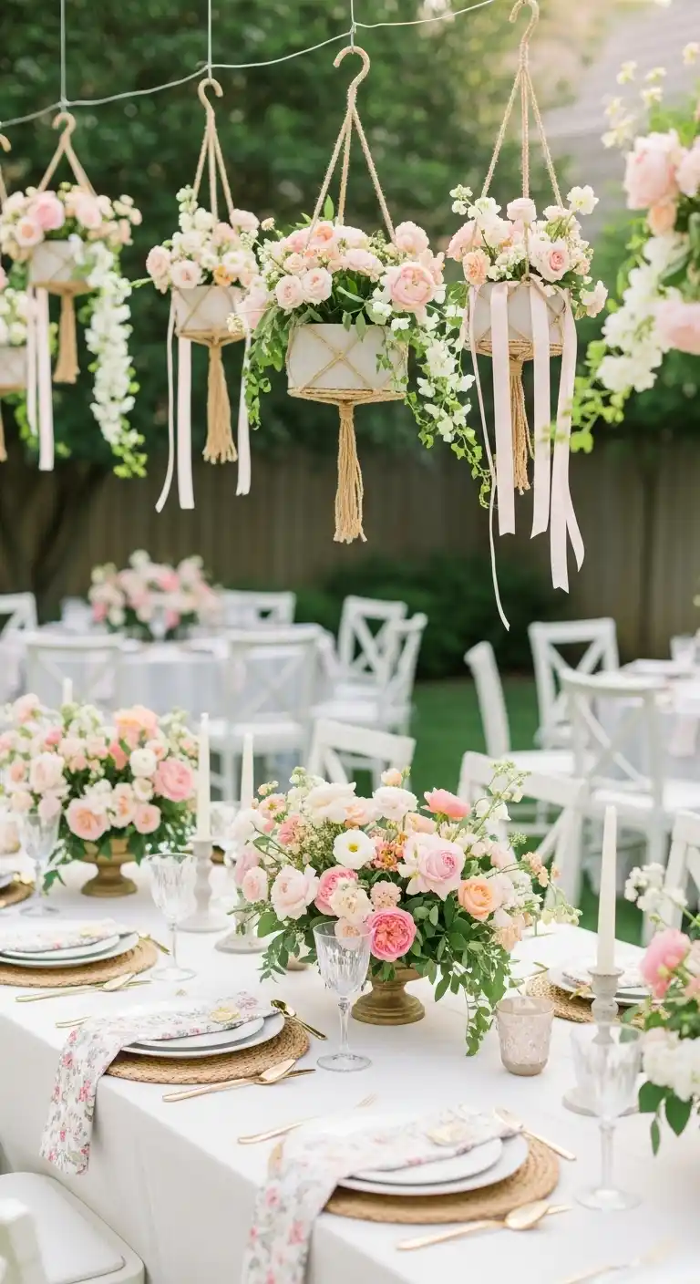 15 Fun Backyard Bridal Shower Ideas to Try 5 1. Floral Garden Party
