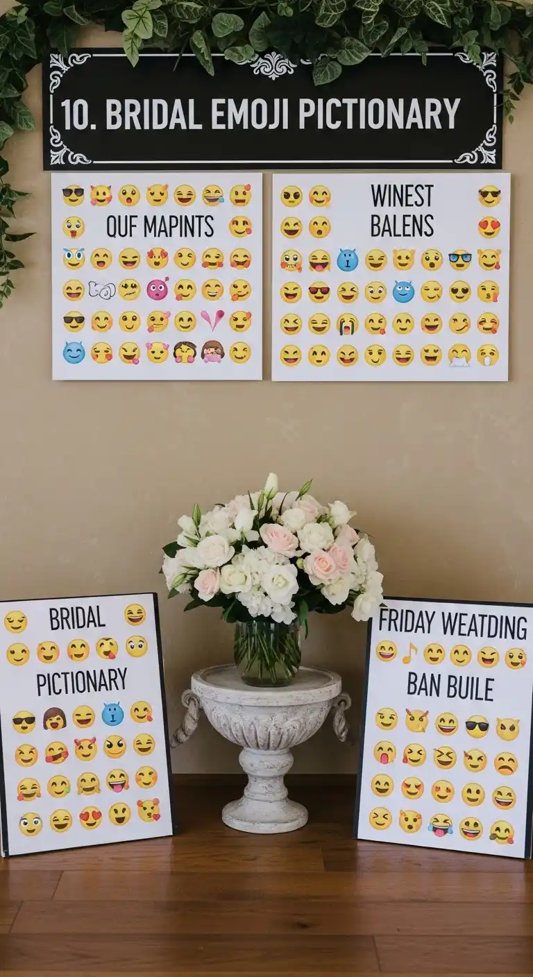15 Fun Bridal Shower Games to Try This Year 14 10. Bridal Emoji Pictionary – Modern Fun