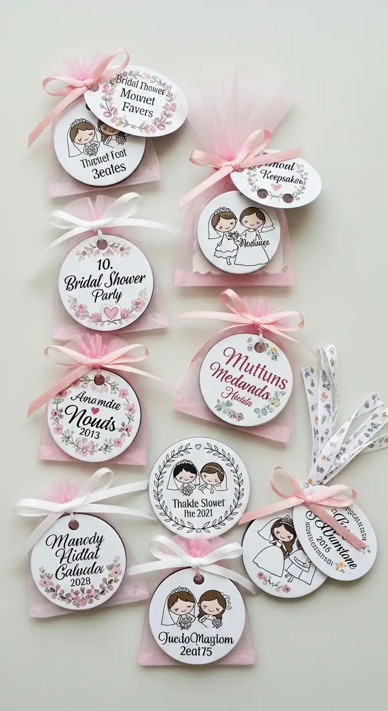 15 Cute Bridal Shower Party Favors to Try 14 10. Decorative Magnets or Fridge Keepsakes