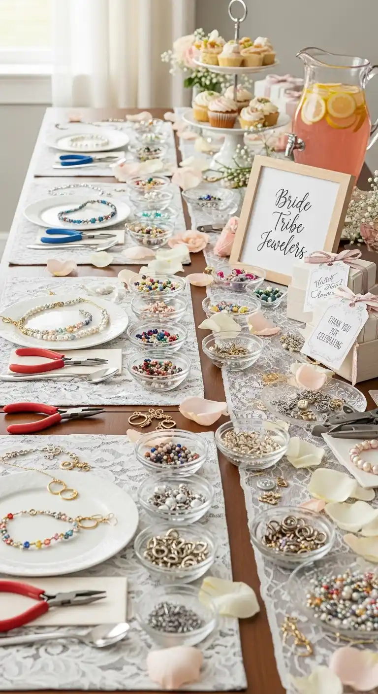 Top Fun Bridal Shower Party Ideas to Try This Year 15 11. Customized Jewelry Making