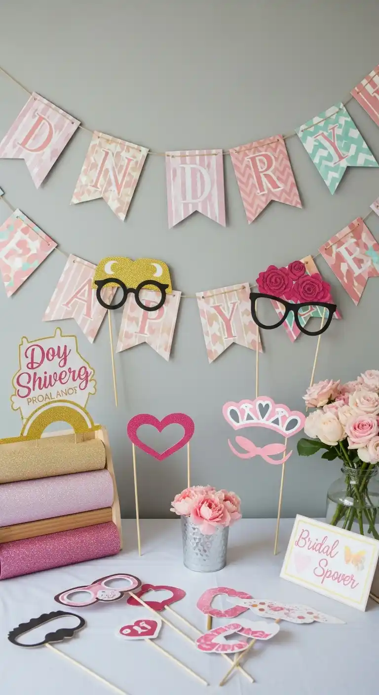 Bridal Shower Decorations That Wow Your Guests 15 11. Fun Photo Booth Props