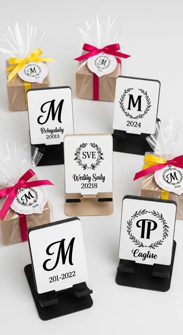 15 Cute Bridal Shower Party Favors to Try 15 11. Personalized Phone Stands or Holders