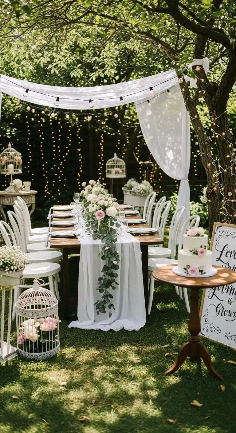 Outdoor Engagement Party Ideas for Every Style 15 11. Whimsical Garden Fair